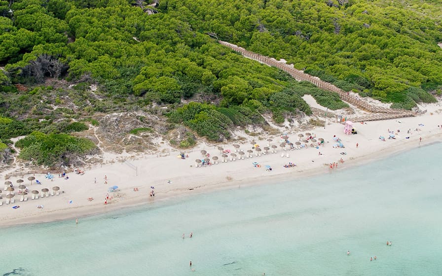 Luftaufnahme des Gebiets Ses Casetes des Capellans